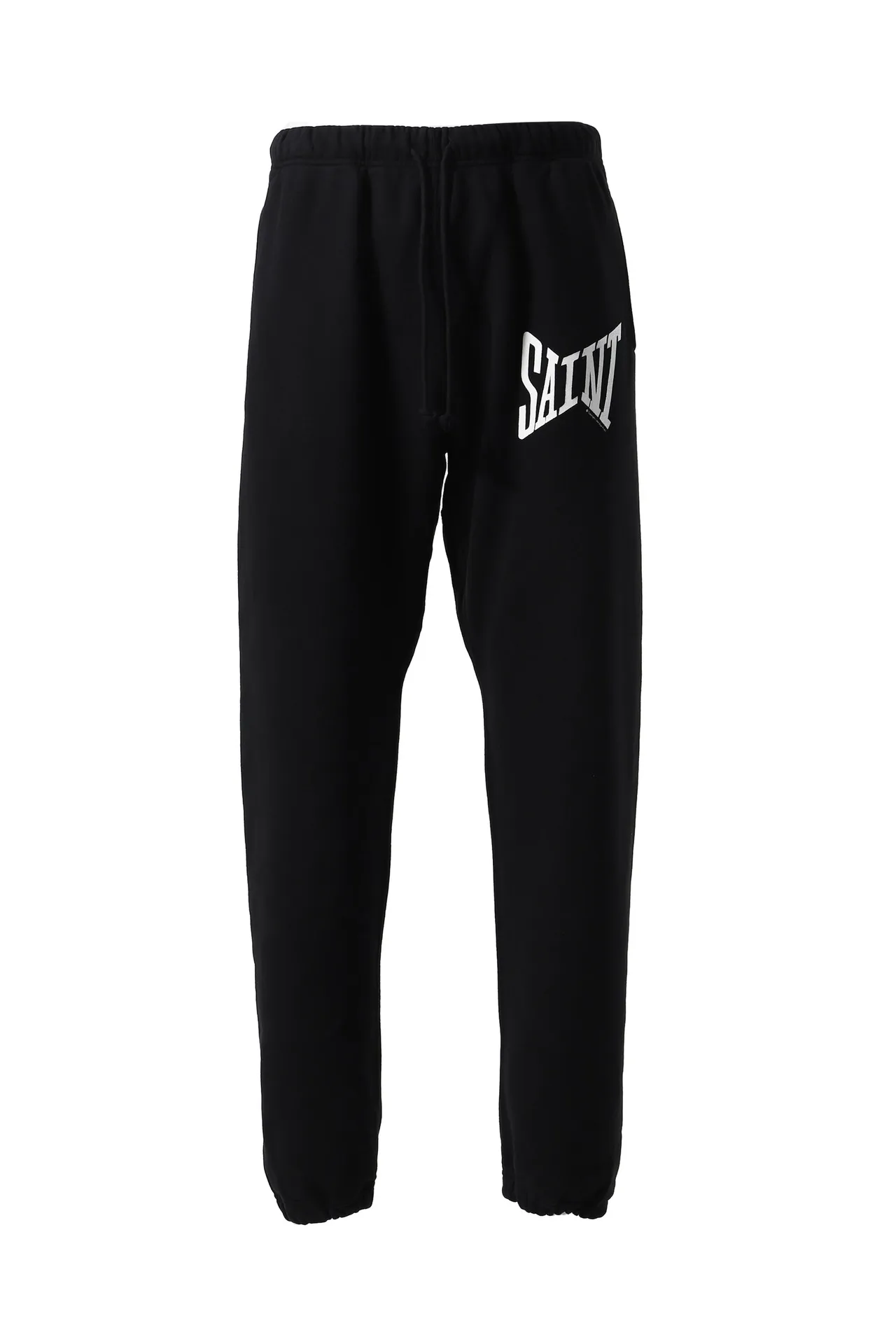 SAINT Mxxxxxx RIBON SAINT Sweat Pants/BLK Basic SAINT LOGO sweatpants Black S-XL God-cut Loose fit Four-needle six-thread boneless sewing Upper body comfortable Original light fleece sweatshirt fabric Original consistent fruit logo/angel logo